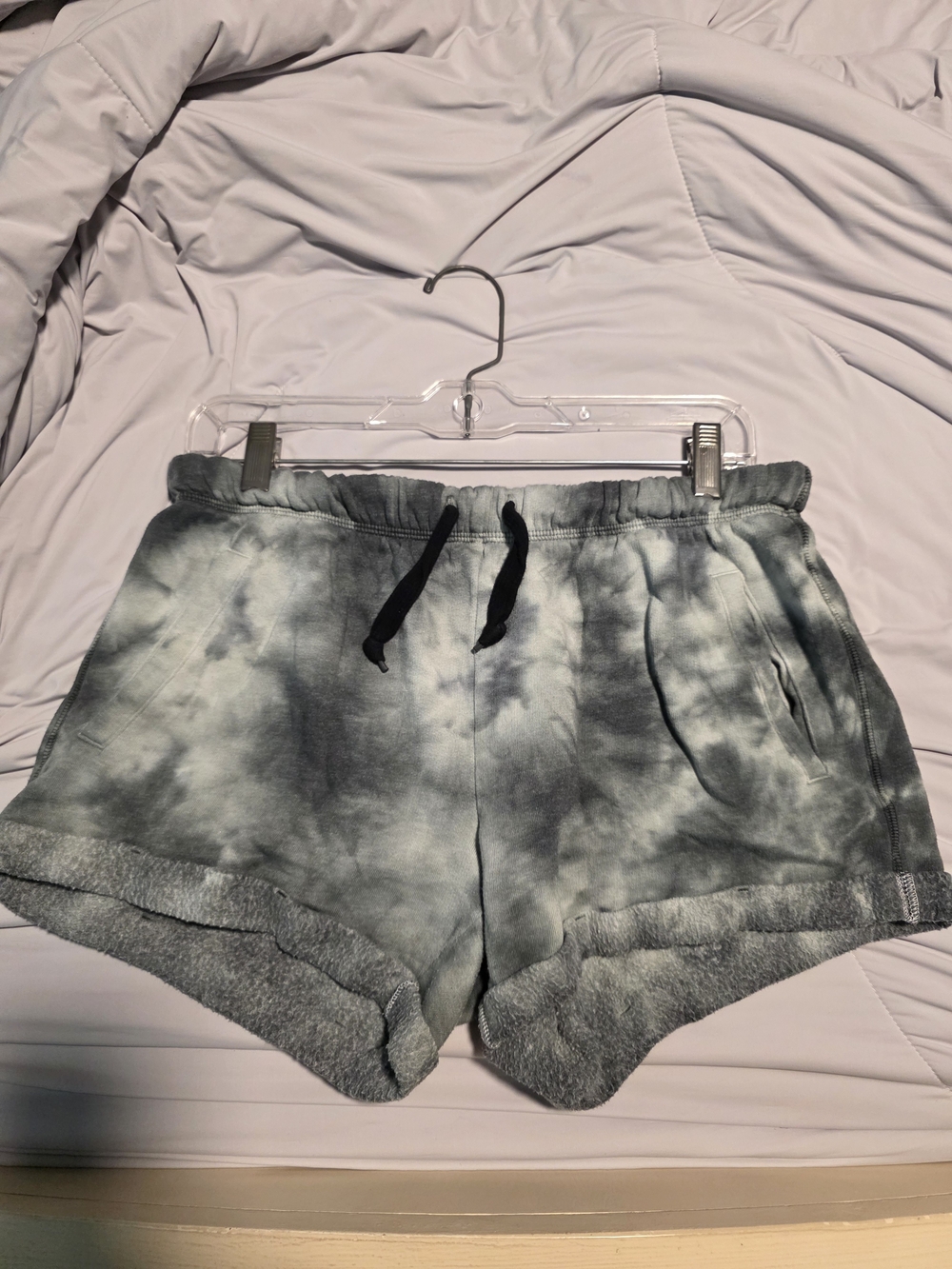 PINK Victoria's Secret Gray Tie-Dye Athletic Shorts